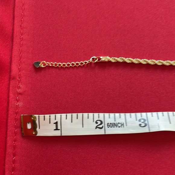 Aqua 18k Gold Plated Rope Chain Anklet- New! - Picture 4 of 5